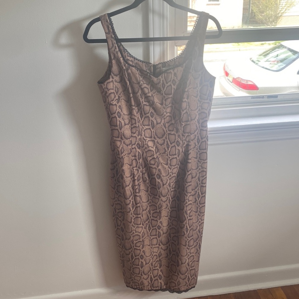 snake skin spaghetti strap dress